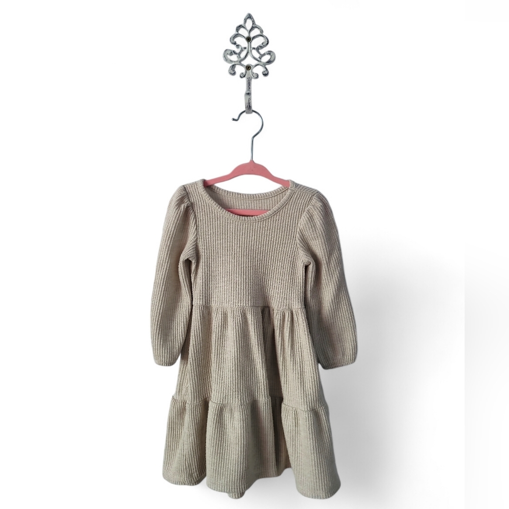 Cat & Jack Neutral Waffle Knit Dress